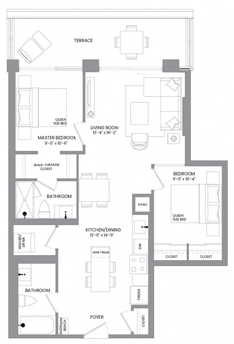 a floor plan of a house with an open floor plan